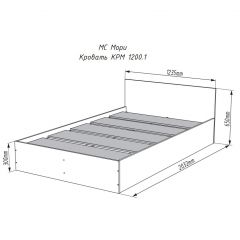 МОРИ КРМ 1200.1 Кровать (настил) графит в Златоусте - zlatoust.mebel24.online | фото 3