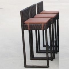 Плетеный барный стул Y390A-W63 Brown в Златоусте - zlatoust.mebel24.online | фото 1
