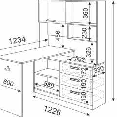 Подростковая Волкер (модульная) в Златоусте - zlatoust.mebel24.online | фото 23