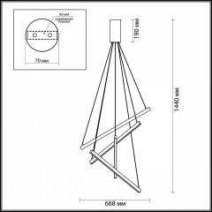Подвесная люстра Odeon Light Cometa 3860/48L в Златоусте - zlatoust.mebel24.online | фото 6