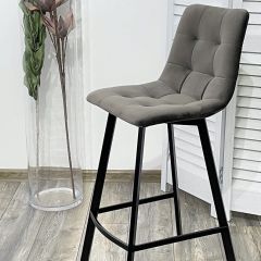 Полубарный стул CHILLI-QB SQUARE графит #14, велюр / черный каркас (H=66cm) М-City в Златоусте - zlatoust.mebel24.online | фото 4