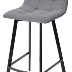 Полубарный стул CHILLI-QB SQUARE серый #27, велюр / черный каркас (H=66cm) М-City в Златоусте - zlatoust.mebel24.online | фото