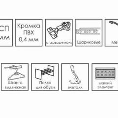 ГРЕТТА Прихожая (дуб сонома/ясень черный) в Златоусте - zlatoust.mebel24.online | фото 10