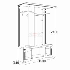 Прихожая Саша - 17 в Златоусте - zlatoust.mebel24.online | фото 2