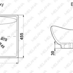 Раковина MELANA MLN-7211 в Златоусте - zlatoust.mebel24.online | фото 2