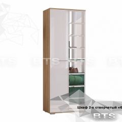 ФЛАЙ Шкаф 2-х створчатый ШК-04 (дуб сонома/белый) в Златоусте - zlatoust.mebel24.online | фото 2