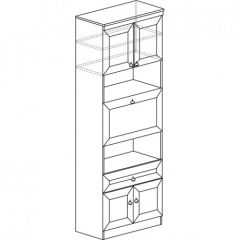 Шкаф барный №605 Инна Денвер темный в Златоусте - zlatoust.mebel24.online | фото 2