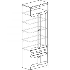 Шкаф для посуды №612 "Инна" Денвер светлый в Златоусте - zlatoust.mebel24.online | фото 4