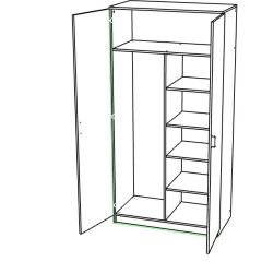 Шкаф двухдверный распашной в Златоусте - zlatoust.mebel24.online | фото