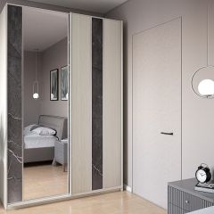 Шкаф-купе 1300 серии SILVER S3+S4+B2+PL4 (2 ящика+F обр.штанга) профиль «Серебро» в Златоусте - zlatoust.mebel24.online | фото