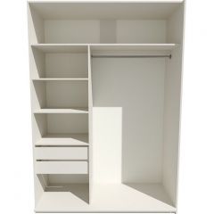 Шкаф-купе 1400 серии SOFT D1+D3+B2+PL1 (2 ящика+1штанга) профиль «Графит» в Златоусте - zlatoust.mebel24.online | фото 2