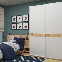 Шкаф-купе 1600 серии SOFT D6+D6+B2+PL3 (2 ящика+2штанги) профиль «Капучино» в Златоусте - zlatoust.mebel24.online | фото