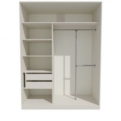 Шкаф-купе 1700 серии NEW CLASSIC K4+K4+B2+PL4 (2 ящика+F обр. штанга) профиль «Капучино» в Златоусте - zlatoust.mebel24.online | фото 2