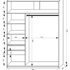 Шкаф-купе 1800 серии SOFT D1+D3+B2+PL1 (2 ящика+1штанга) профиль «Графит» в Златоусте - zlatoust.mebel24.online | фото 3