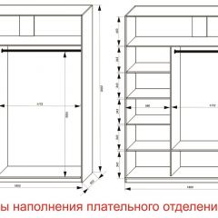 Шкаф-купе 1800 серии SOFT D6+D6+B2+PL3 (2 ящика+2штанги) профиль «Капучино» в Златоусте - zlatoust.mebel24.online | фото 7