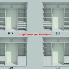 Шкаф-купе 1950 серии SILVER S3+S1+S3Z B22+PL2 (по 2 ящика лев/прав+1штанга+1 полка) профиль «Серебро» в Златоусте - zlatoust.mebel24.online | фото 5