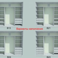 Шкаф-купе 1950 серии SILVER S3+S1+S4 B22+PL3 (по 2 ящика лев/прав+2 штанги) профиль «Серебро» в Златоусте - zlatoust.mebel24.online | фото 5