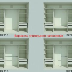 Шкаф-купе 2450 серии NEW CLASSIC K6Z+K1+K6+B22+PL1 (по 2 ящика лев/прав+1 штанга) профиль «Капучино» в Златоусте - zlatoust.mebel24.online | фото 6