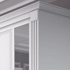 Шкаф-купе 2450 серии NEW CLASSIC K6Z+K1+K6+B22+PL2 (по 2 ящика лев/прав+1 штанга+1 полка) профиль «Капучино» в Златоусте - zlatoust.mebel24.online | фото 4