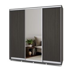 МАРТИН Шкаф-купе с зеркалом Венге (2200*450) М422 в Златоусте - zlatoust.mebel24.online | фото