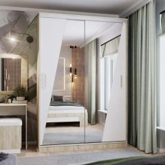 Шкаф-купе ПШ-2.9 1500 Фасад Норд (Дуб сонома/Белый жемчуг) в Златоусте - zlatoust.mebel24.online | фото