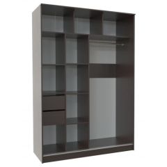 Шкаф-купе ПШ-2.9 1500 Фасад СТРЕЛКА (Венге/ДУБ МОЛОЧНЫЙ стрелка чер) в Златоусте - zlatoust.mebel24.online | фото 2