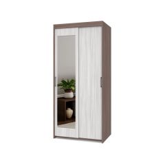 ТОМАС Шкаф-купе с зеркалом Шимо темный/светлый Т22 в Златоусте - zlatoust.mebel24.online | фото