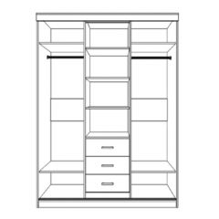 Шкаф-купе комби Юнона (1600) в Златоусте - zlatoust.mebel24.online | фото 2