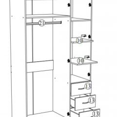 Шкаф Лофт 3-х створчатый в Златоусте - zlatoust.mebel24.online | фото 6