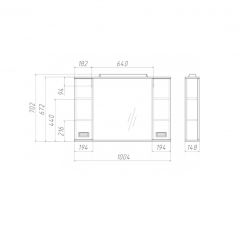 Шкаф-зеркало Cube 100 Эл. Домино (DC5013HZ) в Златоусте - zlatoust.mebel24.online | фото 2