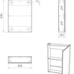 Шкаф-зеркало Мечта 50 Дуб сонома АЙСБЕРГ (DM2318HZ) в Златоусте - zlatoust.mebel24.online | фото 7