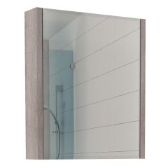 Шкаф-зеркало Quadro 60 Дуб серый левый/правый Домино (DQ1702HZ) в Златоусте - zlatoust.mebel24.online | фото 1