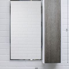 Шкаф-зеркало Uno 60 Дуб серый левый/правый Домино (DU1503HZ) в Златоусте - zlatoust.mebel24.online | фото 7