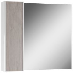 Шкаф-зеркало Uno 80 Дуб серый левый/правый Домино (DU1504HZ) в Златоусте - zlatoust.mebel24.online | фото 6
