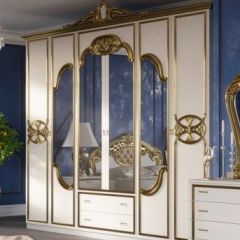 Спальня Ольга (комплект 6 дв.) беж/золото матовый в Златоусте - zlatoust.mebel24.online | фото 2