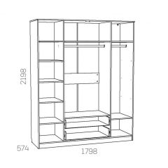 НМ 011.84 Х Шкаф комбинированный "Оливия" в Златоусте - zlatoust.mebel24.online | фото 3