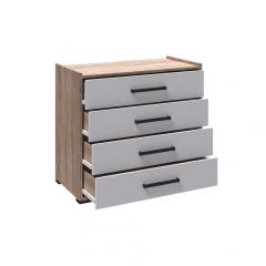 Спальня Соната Комод (Белый/Дуб крафт золотой) в Златоусте - zlatoust.mebel24.online | фото 2