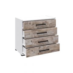 Спальня Соната Комод (Белый/Дуб юкон) в Златоусте - zlatoust.mebel24.online | фото 2