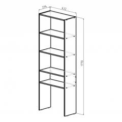 Стеллаж Элемент-1 (белый) в Златоусте - zlatoust.mebel24.online | фото 2