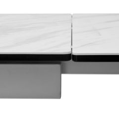Стол BELLUNO 160 MARBLES KL-99 Белый мрамор матовый, итальянская керамика/ белый каркас, ®DISAUR в Златоусте - zlatoust.mebel24.online | фото 7