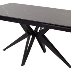 Стол FORIO 160 MATT BLACK MARBLE SOLID CERAMIC / BLACK, ®DISAUR в Златоусте - zlatoust.mebel24.online | фото