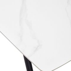 Стол RIVOLI 140 MATT WHITE MARBLE SOLID CERAMIC / BLACK, ®DISAUR в Златоусте - zlatoust.mebel24.online | фото 9