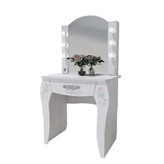 Стол туалетный Розалия №12 + ПОДСВЕТКА (лиственница белая, омела) в Златоусте - zlatoust.mebel24.online | фото