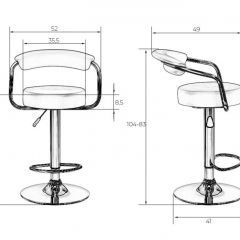 Стул барный DOBRIN MARTA LM-5013 (черный) в Златоусте - zlatoust.mebel24.online | фото 2
