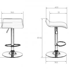 Стул барный DOBRIN TOMMY LM-3013 (белый) в Златоусте - zlatoust.mebel24.online | фото