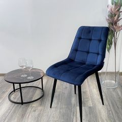 Стул CHIC BLUVEL-86 NAVY BLUE / черный каркас М-City в Златоусте - zlatoust.mebel24.online | фото 5