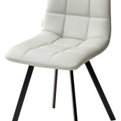 Стул CHILLI SQUARE HK017-03 светло-серый, PU/ черный каркас М-City в Златоусте - zlatoust.mebel24.online | фото