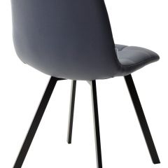 Стул CHILLI SQUARE HK017-09 серо-черничный, PU/ черный каркас М-City в Златоусте - zlatoust.mebel24.online | фото 3