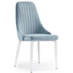 Стул на металлокаркасе Kora light blue / white в Златоусте - zlatoust.mebel24.online | фото