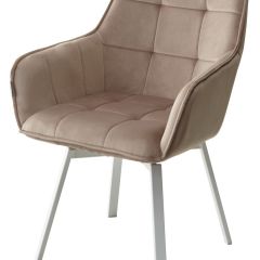 Стул MAVERICK 360 град. поворот. BLUVEL-40 BEIGE/ белый каркас, М-City в Златоусте - zlatoust.mebel24.online | фото